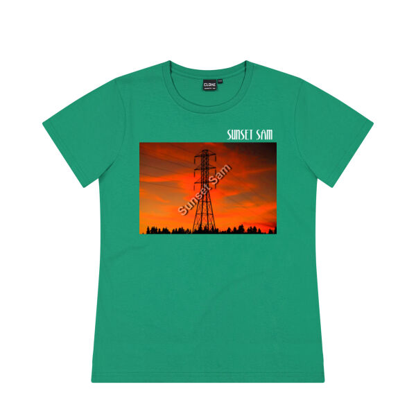Sunset Powerline - Cloke Womens Silhouette Tee V2 Thumbnail