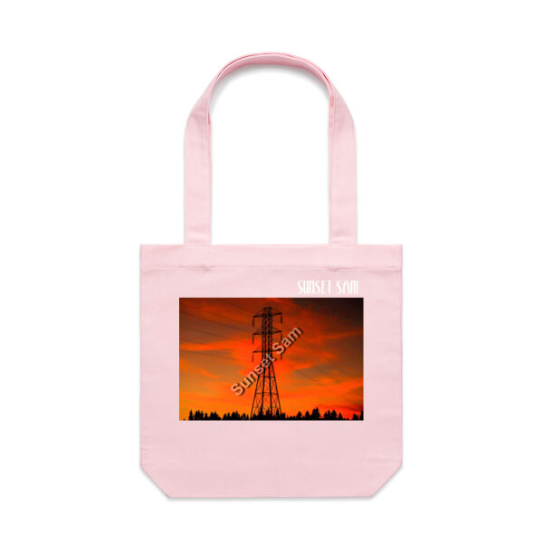 Sunset Powerline - AS Colour Carrie Tote Bag  Thumbnail
