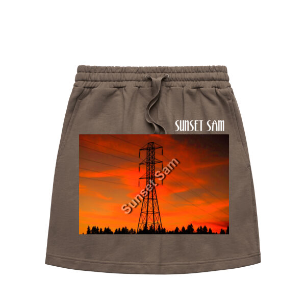 Sunset Powerline - AS Colour Womens Terry Skirt Thumbnail