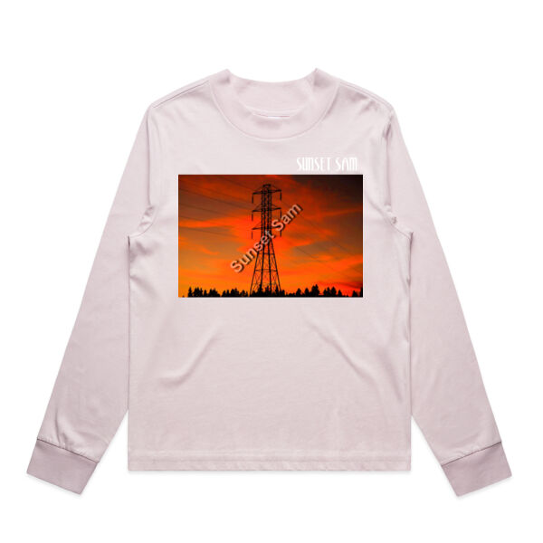 Sunset Powerline - AS Colour Womens Mock Longsleeve Tee Thumbnail