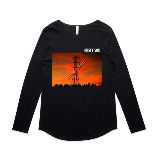 Sunset Powerline - AS Colour Womens Mali Long Sleeve Tee Thumbnail