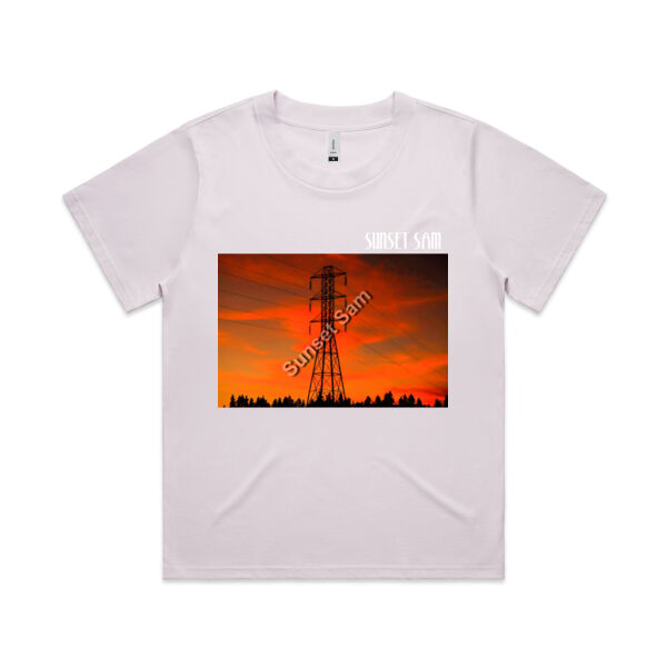Sunset Powerline - AS Colour Womens Martina Tee Thumbnail