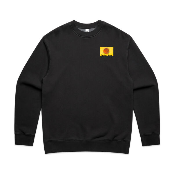 Sunset Powerline, photo on back - AS Colour Mens Relax Faded Crew Thumbnail