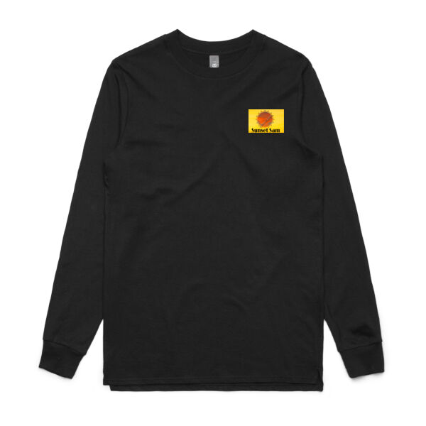 Sunset Powerline, photo on back - AS Colour Mens Base Longsleeve Tee Thumbnail