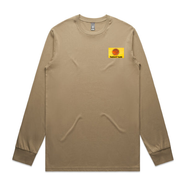 Sunset Powerline, photo on back - AS Colour Mens Staple Longsleeve Tee Thumbnail