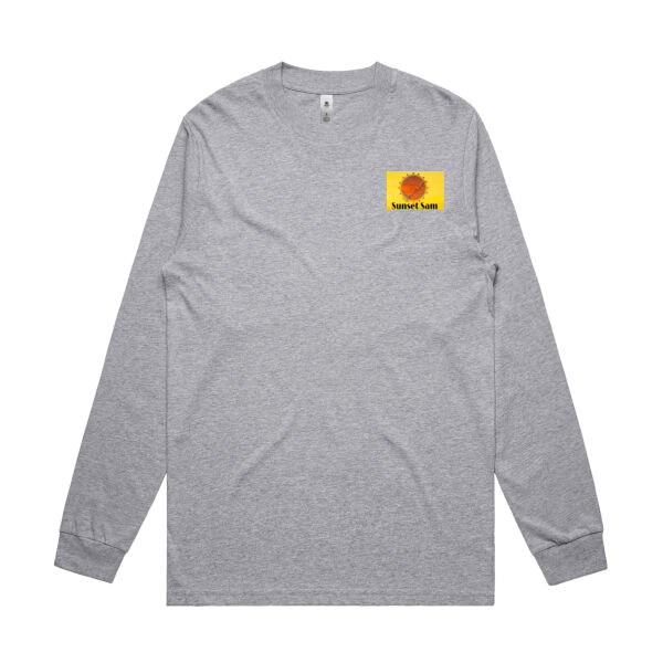 Sunset Powerline, photo on back - AS Colour Mens General Long Sleeve Tee Thumbnail