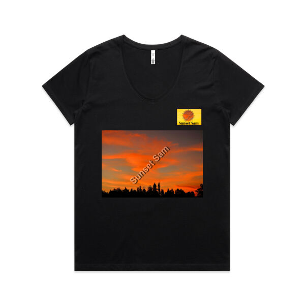 Sunset Swirl - AS Colour Womens Maple V Neck Tee Thumbnail