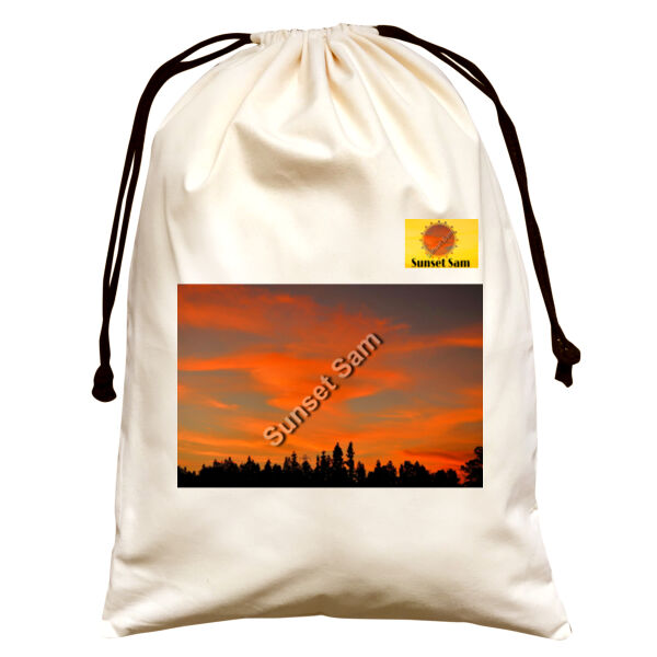 Sunset Swirl - Large Natural Canvas Santa Sack Thumbnail