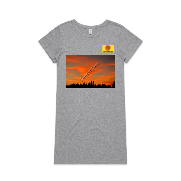 Sunset Swirl - AS Colour Womens Mika Organic Short Sleeved Dress Thumbnail