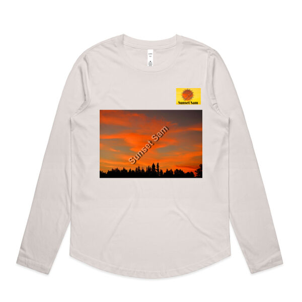 Sunset Swirl - AS Colour Womens Maple Curve Longsleeve Tee Thumbnail