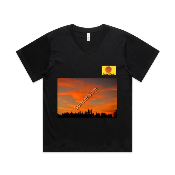 Sunset Swirl - AS Colour Womens Martina V Neck Tee Thumbnail