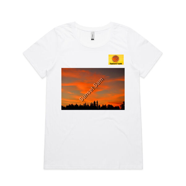 Sunset Swirl - AS Colour Womens Shallow Scoop Tee Thumbnail