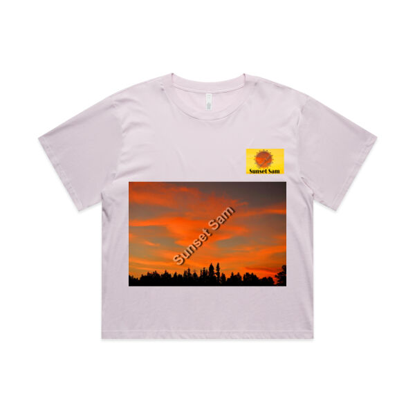 Sunset Swirl - AS Colour Womens Martina Crop Tee Thumbnail