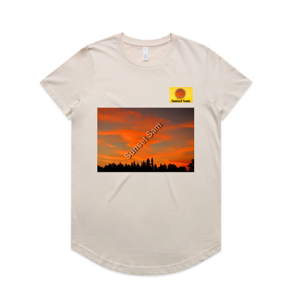 Sunset Swirl - AS Colour Womens Maple Curve Tee Thumbnail