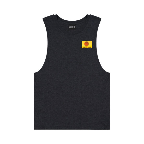 Sunset Swirl, Photo on back - Cloke Mens Big Air Tank Thumbnail