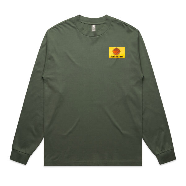 Sunset Swirl, Photo on back - AS Colour Mens Heavy Long Sleeve Tee Thumbnail