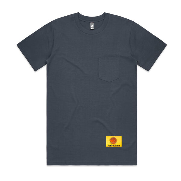 Sunset Swirl, Photo on back - AS Colour Mens Classic Pocket Tee Thumbnail