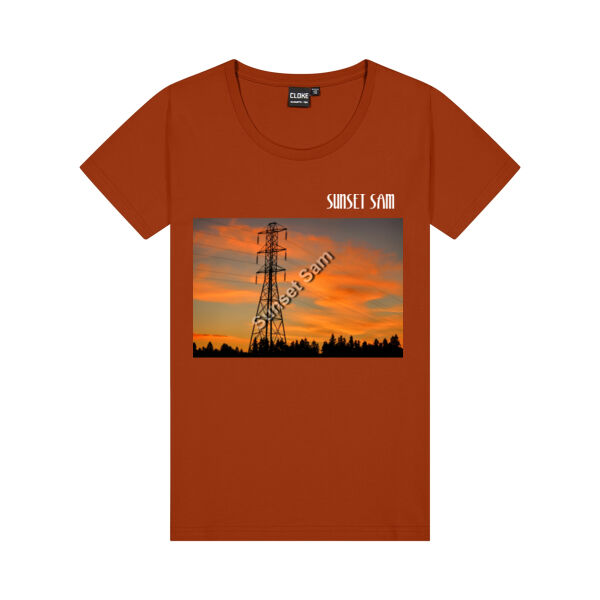 Sunset Powerswirl - Cloke Womens Silhouette Tee Thumbnail