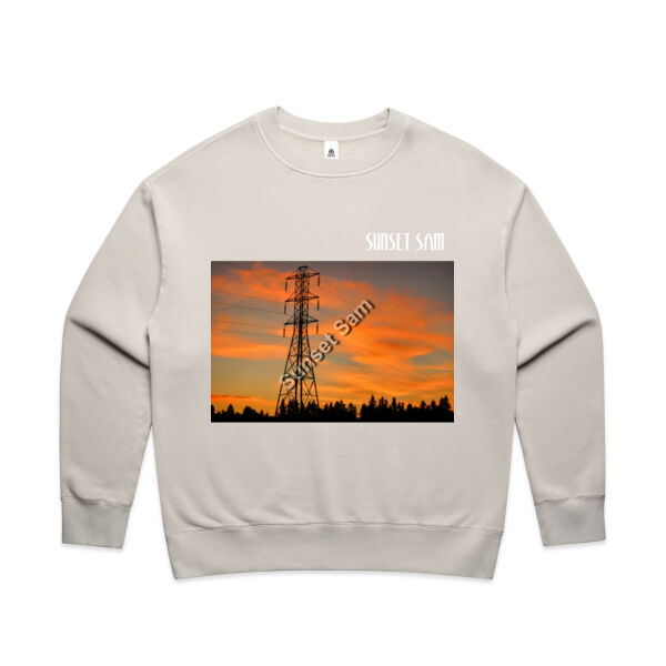 Sunset Powerswirl - AS Colour Women's Faded Relax Crew Thumbnail