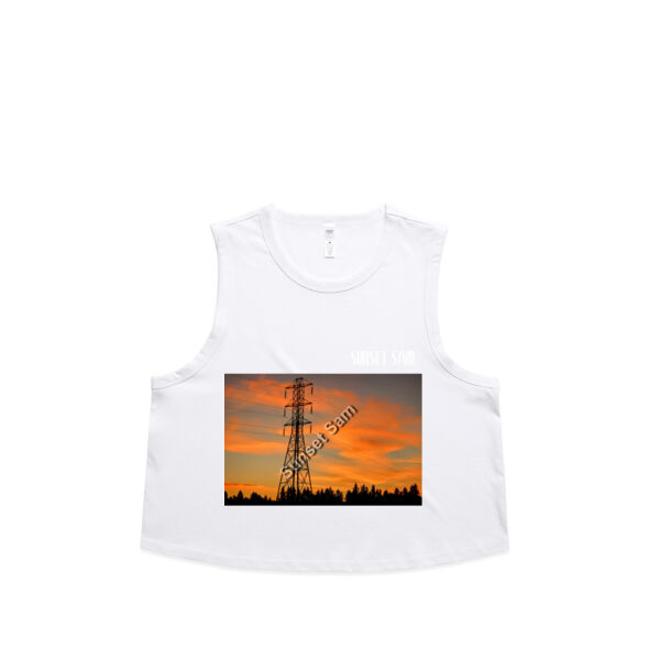 Sunset Powerswirl - AS Colour Womens Martina Crop Tank Thumbnail
