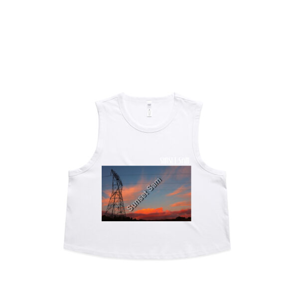 Sunset Line - AS Colour Womens Martina Crop Tank Thumbnail