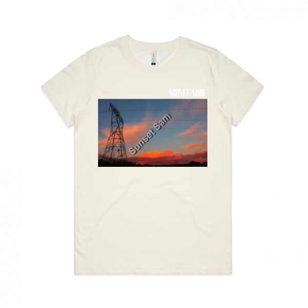 Sunset Line - AS Colour Womens Maple Organic Tee Thumbnail