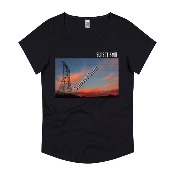 Sunset Line - Thread Project Womens Jazz Scoop Neck Tee Thumbnail