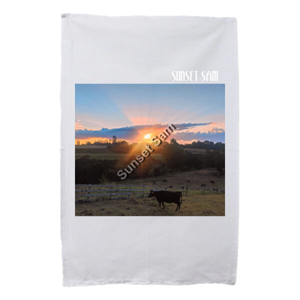 Sunset Cow - Tea Towel Thumbnail