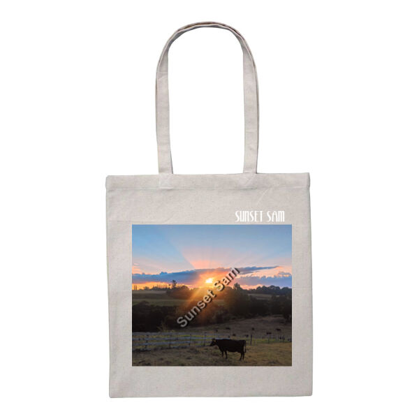 Sunset Cow - Heavy Duty Canvas Tote with Gusset  Thumbnail