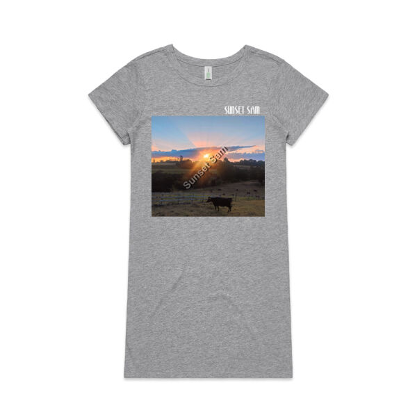 Sunset Cow - AS Colour Womens Mika Organic Short Sleeved Dress Thumbnail