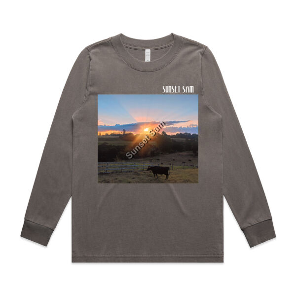 Sunset Cow - AS Colour Womens Heavy Faded Long Sleeved Tee Thumbnail