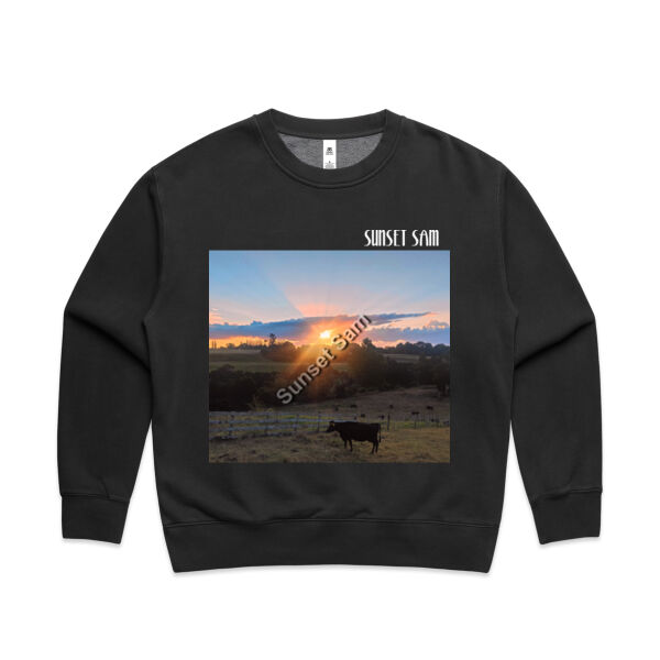 Sunset Cow - AS Colour Women's Faded Relax Crew Thumbnail