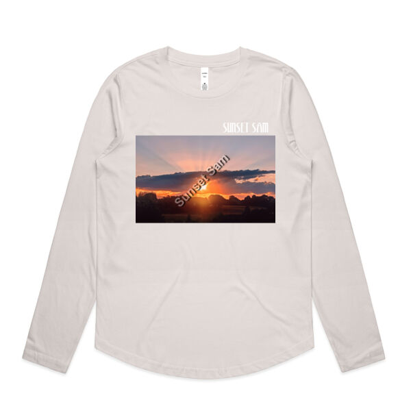 SUN STAR GLOW - AS Colour Womens Maple Curve Longsleeve Tee Thumbnail