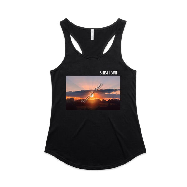 SUN STAR GLOW - AS Colour Womens Mali Racerback Singlet Thumbnail