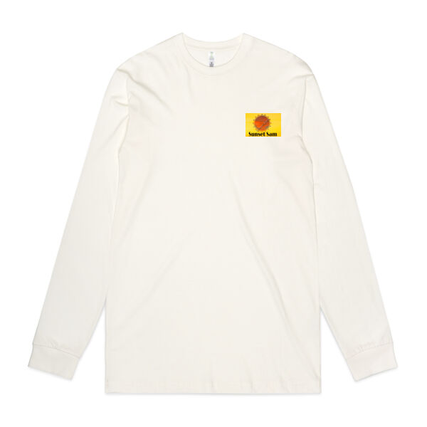 Sunset Star Glow, back - AS Colour Mens Staple Organic Longsleeve Tee Thumbnail