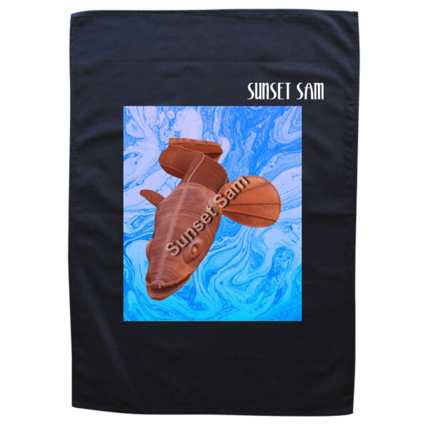 Steel Eel, front - Black Tea Towel Thumbnail