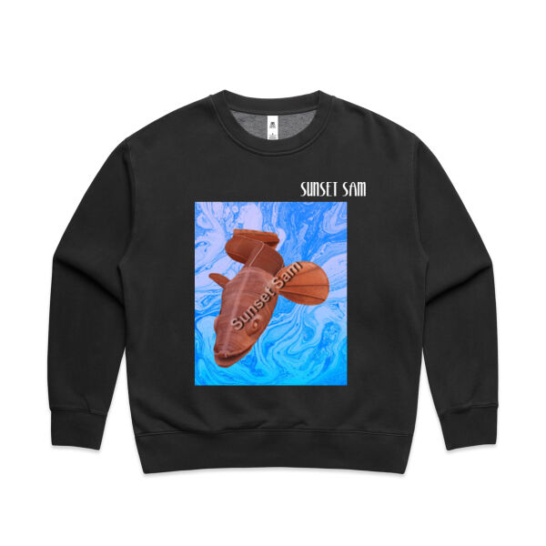 Steel Eel, front - AS Colour Women's Faded Relax Crew Thumbnail