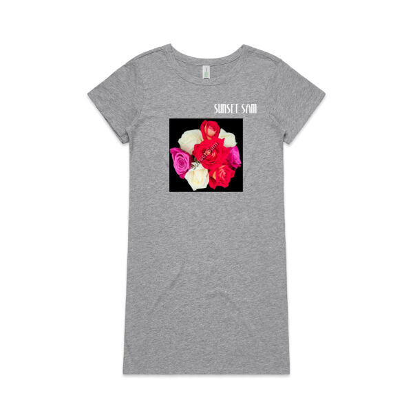 Rose posy - AS Colour Womens Mika Organic Short Sleeved Dress Thumbnail