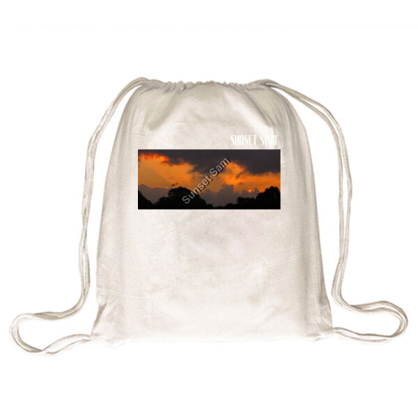 Through the storm, front - Drawstring Backpack Thumbnail