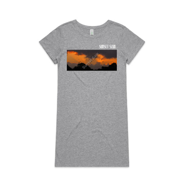 Through the storm, front - AS Colour Womens Mika Organic Short Sleeved Dress Thumbnail