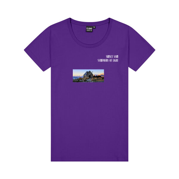 Lake Tekapo, front - Cloke Womens Silhouette Tee Thumbnail