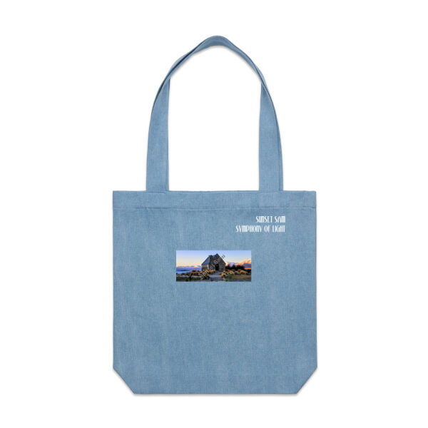 Lake Tekapo, front - AS Colour Denim Carrie Tote Thumbnail