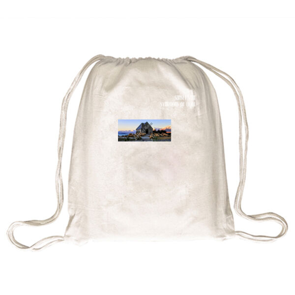 Lake Tekapo, front - Drawstring Backpack Thumbnail