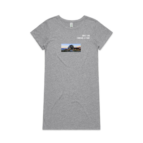 Lake Tekapo, front - AS Colour Womens Mika Organic Short Sleeved Dress Thumbnail