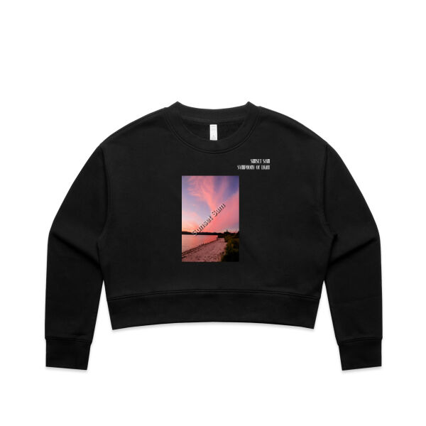 Beach sunset, front - AS Colour Women's Relax Crop Crew Thumbnail