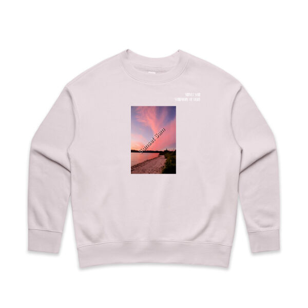 Beach sunset, front - AS Colour Women's Relax Crew Thumbnail