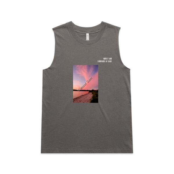 Beach sunset, front - AS Colour Womens Heavy Faded Tank Thumbnail