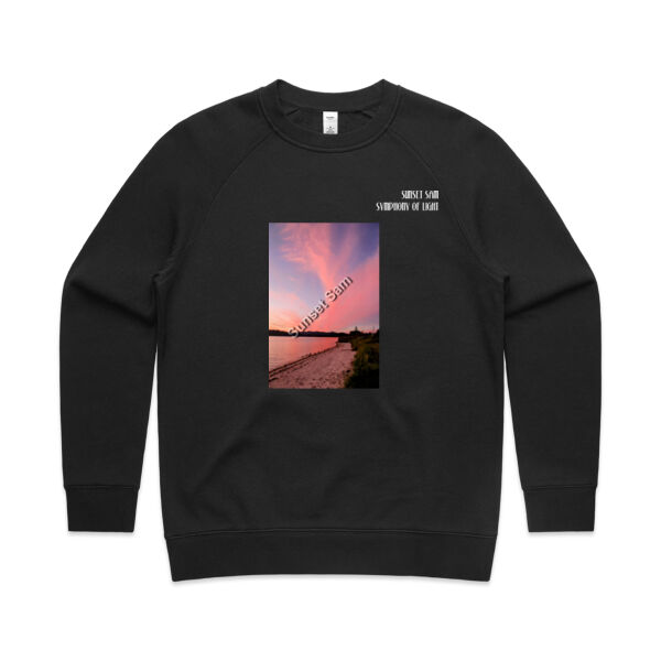 Beach sunset, front - AS Colour Womens Supply Crew Thumbnail