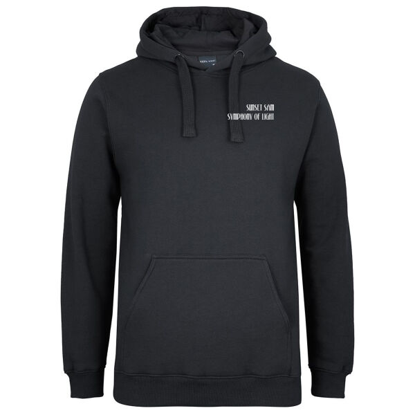 Beach sunset, back - JB's Mens Fleecy Hoodie Thumbnail