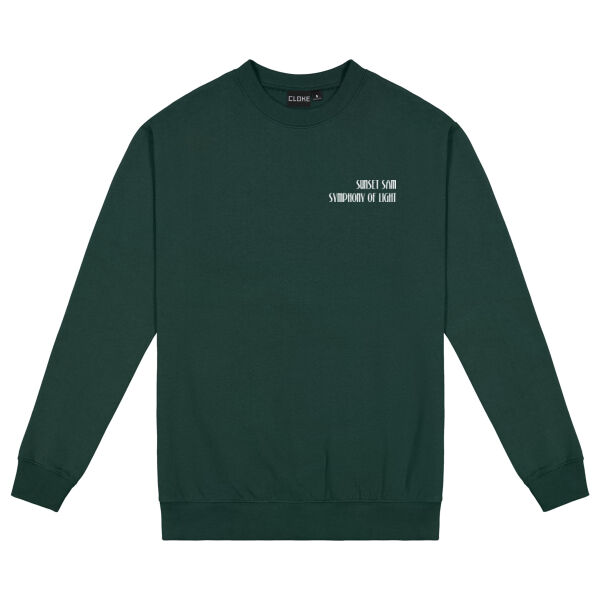 Beach sunset, back - Cloke Mens Standard Crew  Thumbnail